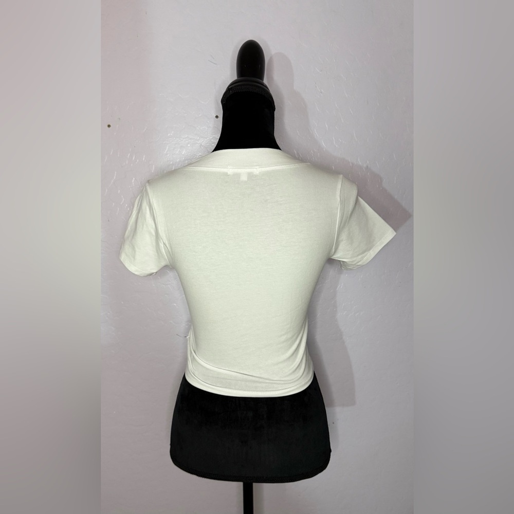 Fashion Nova White, Black, and Olive Green Top - Picture 3 of 10
